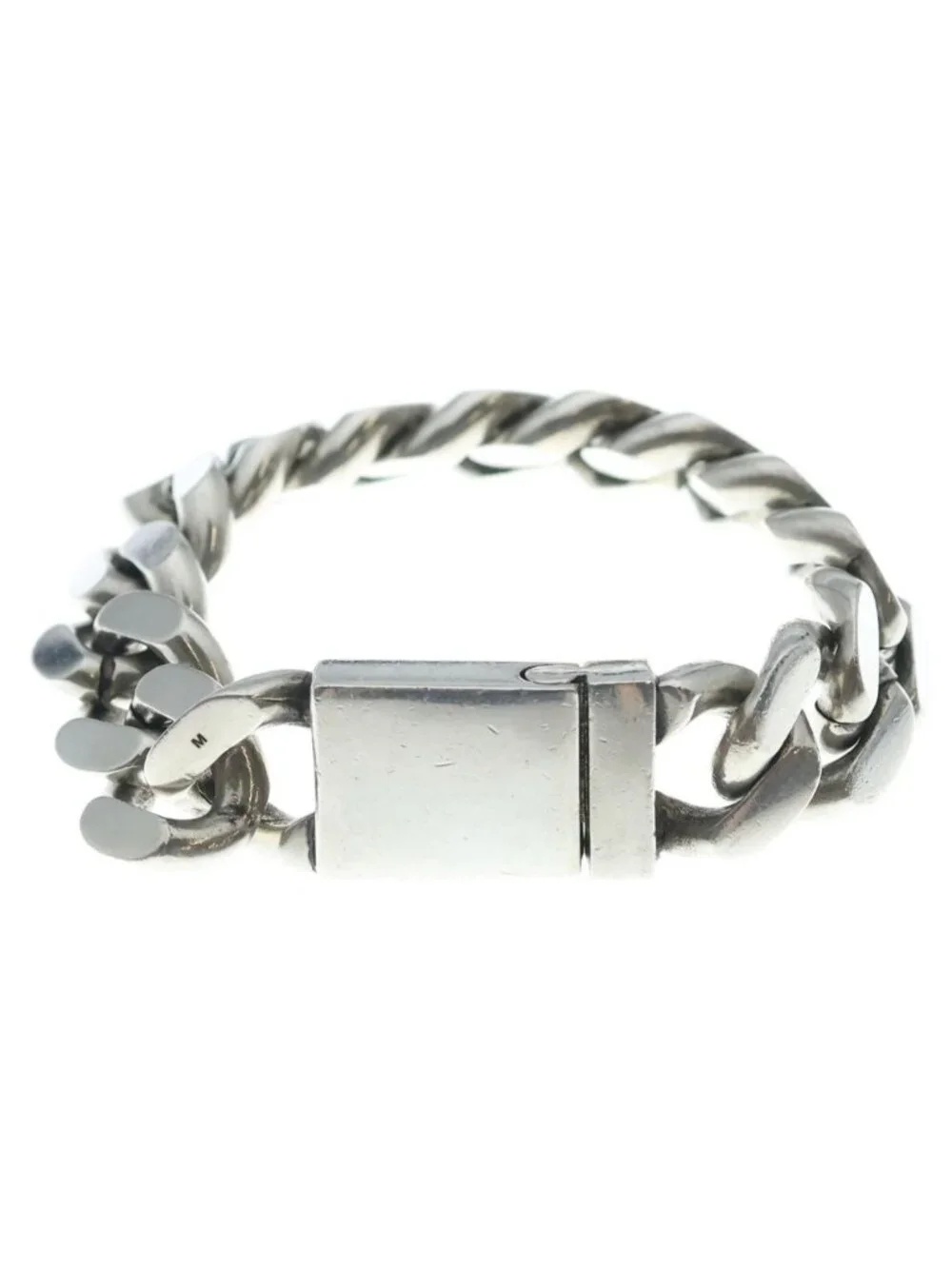 Saint Laurent Paris Chain Bracelet Silver Metal